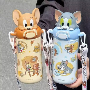 猫和老鼠联名保温杯女生2025新款高颜值吸管杯子礼物可爱水杯