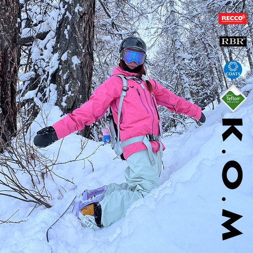 KOM专业高端3L硬壳滑雪服套装单板双板硬壳防水保暖透气RECCO