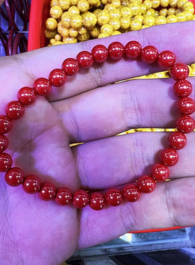 朱砂帝王纱6m手串高含量紫金砂帝王砂手链男女情侣本命年礼物