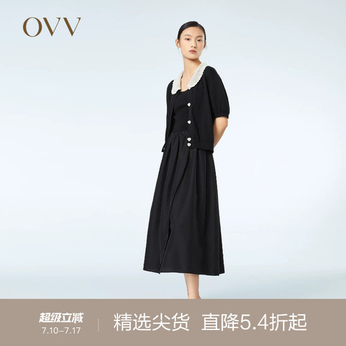 可拆卸娃娃领 泡泡袖设计 时尚复古