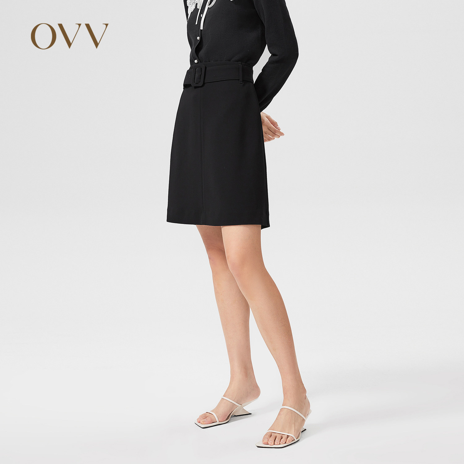 【日本进口三醋酸】OVVOutlet春夏热卖女装复古A字宽腰带半