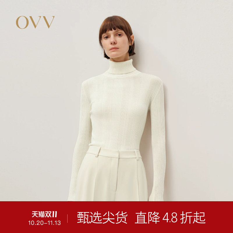 【黄金羊毛】OVV秋冬热卖女装可机洗高领长袖针织衫