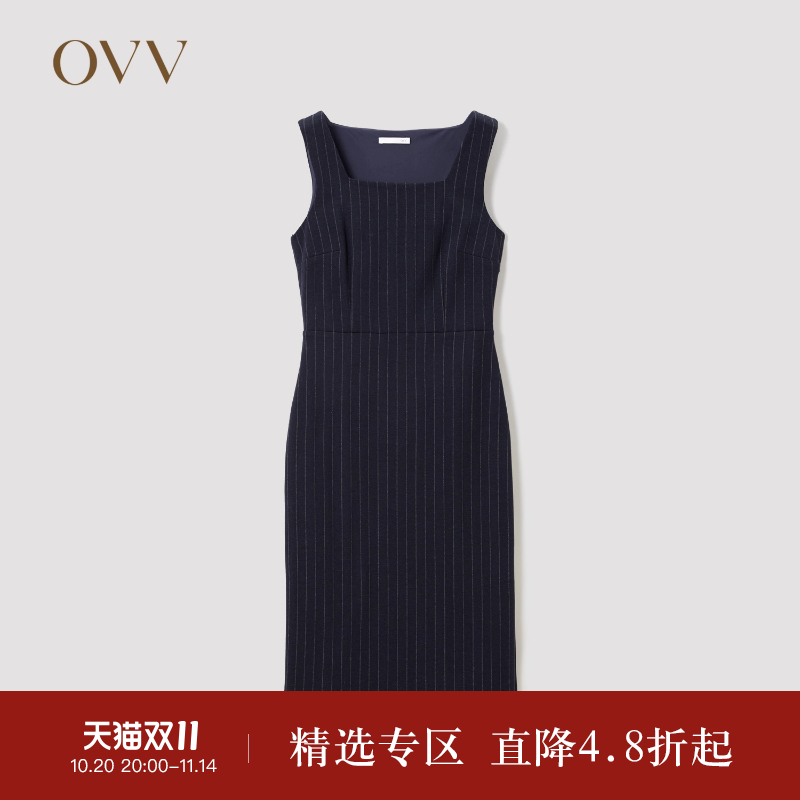 OVV2022秋冬新款女装无袖背心裙