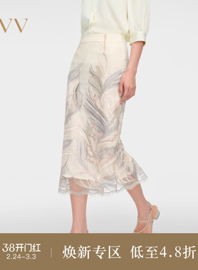 【艺术家联名】OVV春夏热卖女装优雅蕾丝A字半身裙