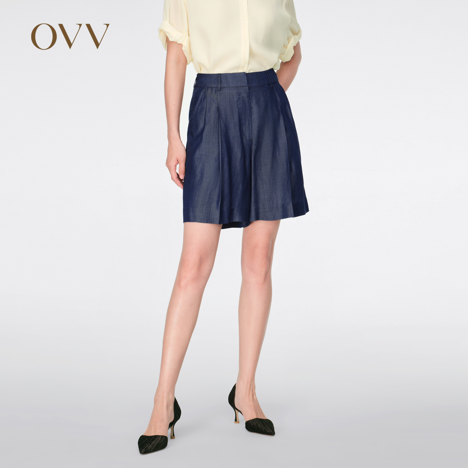 OVVOutlet2024春夏新女装日本进口铜氨纤维面料简约经典
