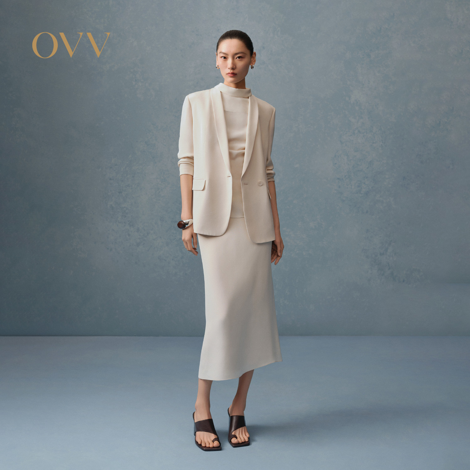 【重磅真丝】OVV春夏热卖女装30MM重绉通勤西服外套