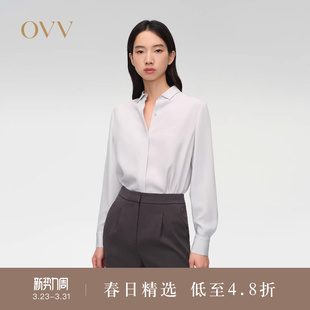 衬衫 OVV春夏热卖 休闲长袖 22MM弹力重绉经典 女装