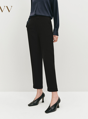 OVVOutlet秋冬热卖女装经典舒适九分烟管裤基础易搭休闲裤