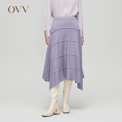 OVV中长款不规则秋冬半身裙