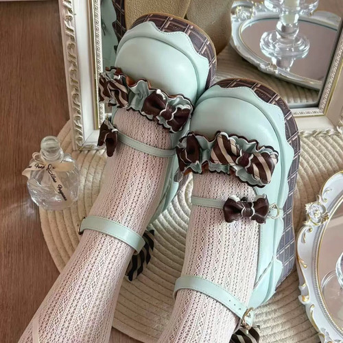 新款洛丽塔小皮鞋lolita鞋女日系软妹jk春季新款厚底蝴蝶大头鞋女