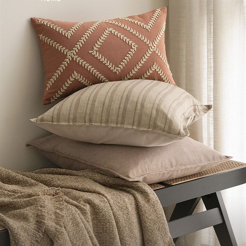 BACKTO卜凸摩洛哥抱枕侘v寂风中古高级覆古沙发客厅民宿样板间腰