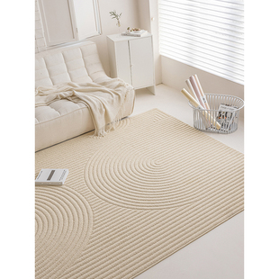 智泰家纺奶油风防水客厅地毯防污免洗可擦高级感茶几卧室沙发轻奢