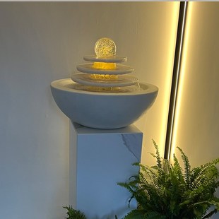 聚宝盆自循环流水摆件桌面生财招财客厅转运假山办公水流水景喷泉