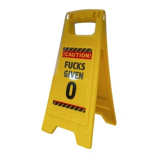 全新料塑料A字牌桌面人字牌巴掌迷你标识牌黄色警告警示防滑牌子