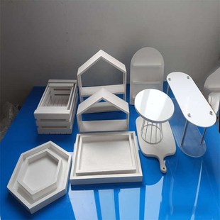 新婚礼白色木质系蛋糕甜品摆台展示午后茶点架户外摆台