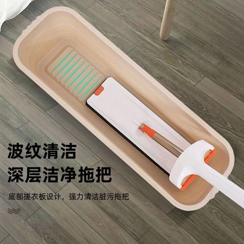 洗拖把桶长方形大号70厘米拖把池带轮子可折叠带排水家用拖地单桶