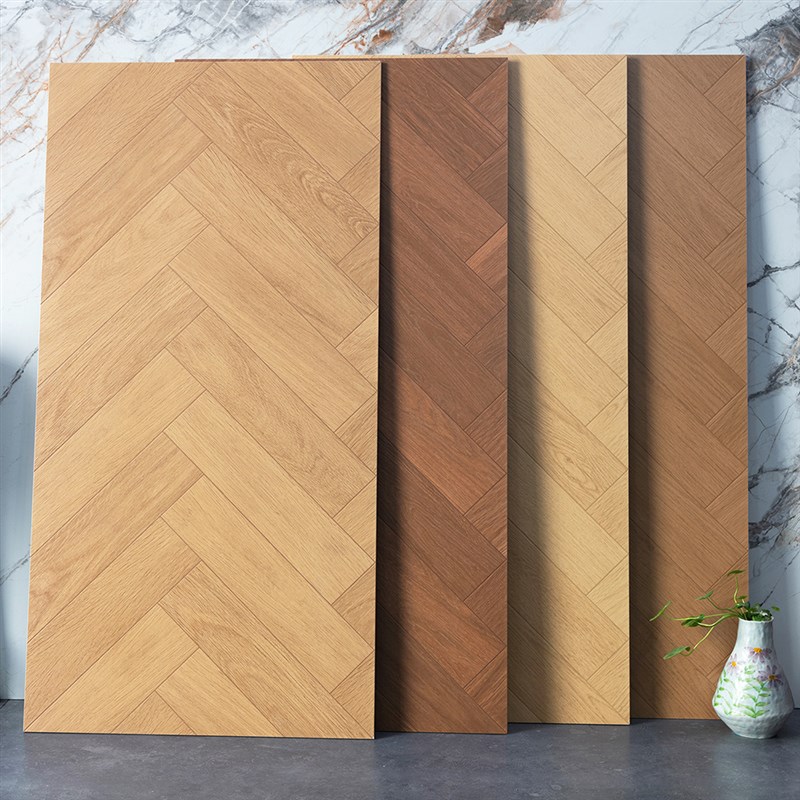 全瓷法式a年轮人字拼鱼骨木纹砖600x1200客厅卧室民宿木纹瓷砖地