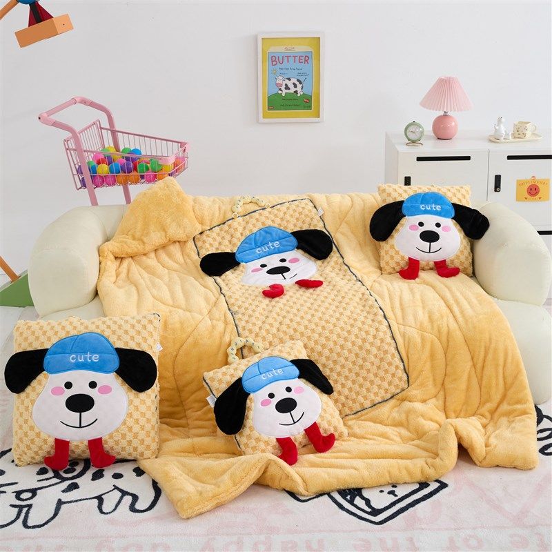 手提式抱枕被子两用可收纳折叠靠垫车载车用靠垫珊瑚绒毛毯空调被,居家布艺,抱枕被,淘宝优惠券,粉丝福利购,淘宝优惠卷