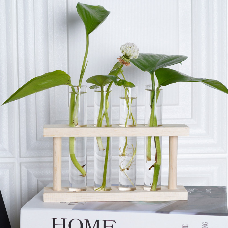 水培试管花e瓶水培绿植插花植物容器简约木架摆件台面装饰玻璃花,3C数码配件,USB多功能数码宝,淘宝优惠券,粉丝福利购,淘宝优惠卷