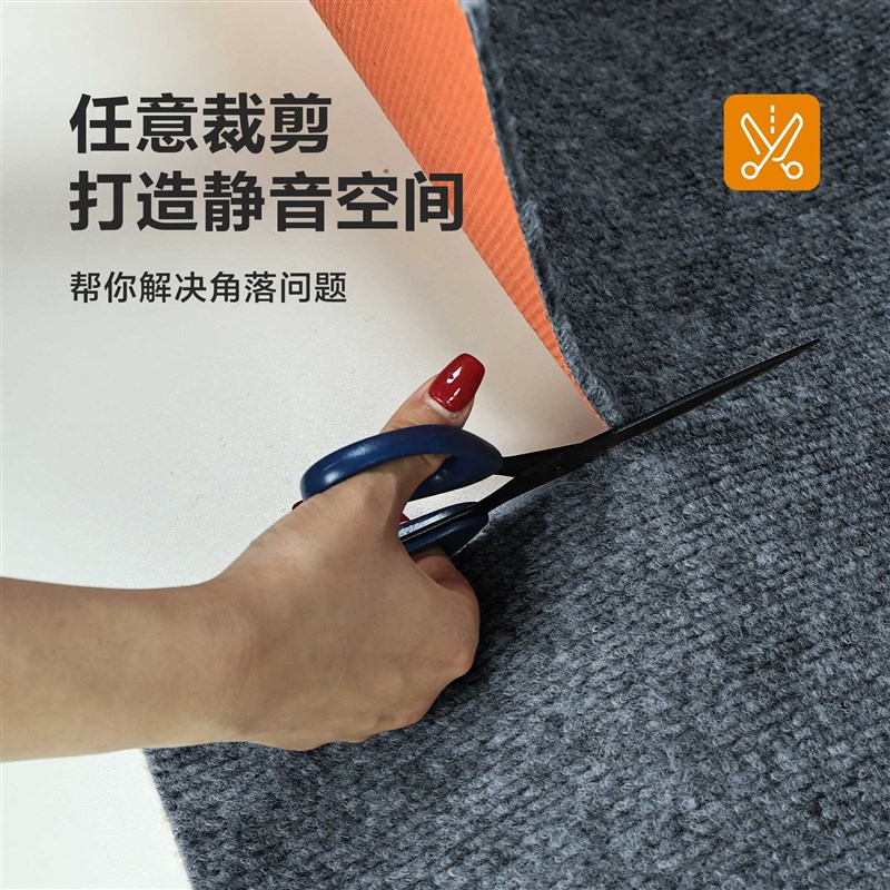 加厚大面积满铺可裁剪防滑地毯客厅卧F室办公室商用整铺隔音地毯