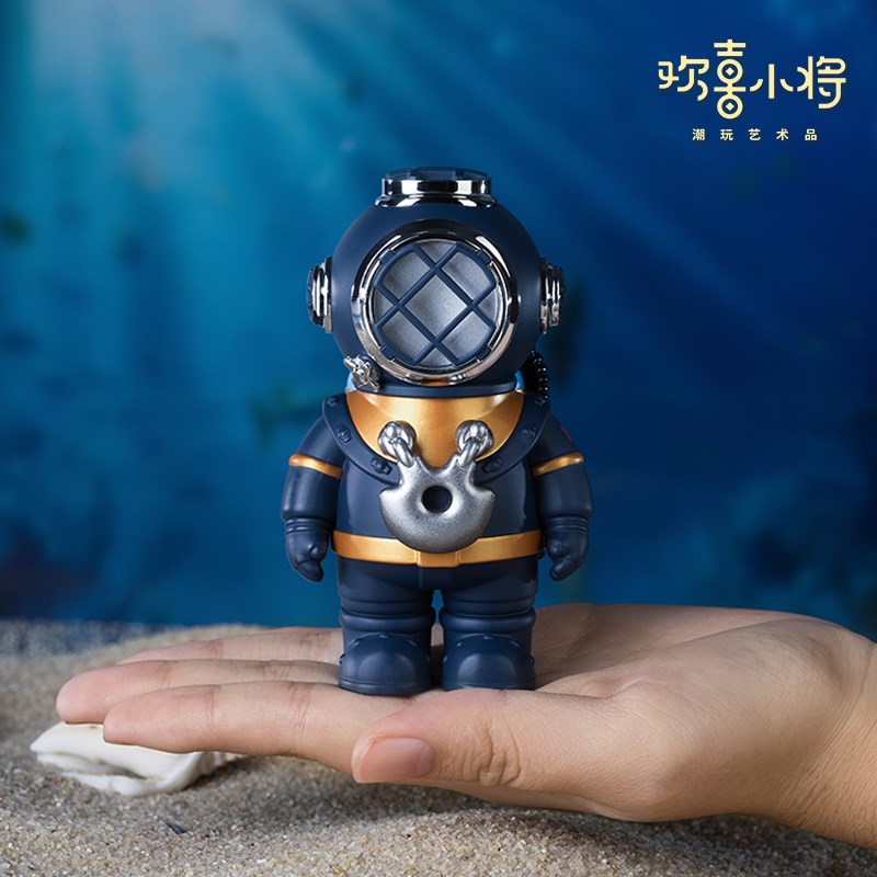 欢喜小将《上天揽福下海捞金》宇C航员潜水员桌摆寓意好物车载摆