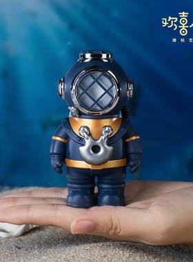 欢喜小将《上天揽福下海捞金》宇C航员潜水员桌摆寓意好物车载摆