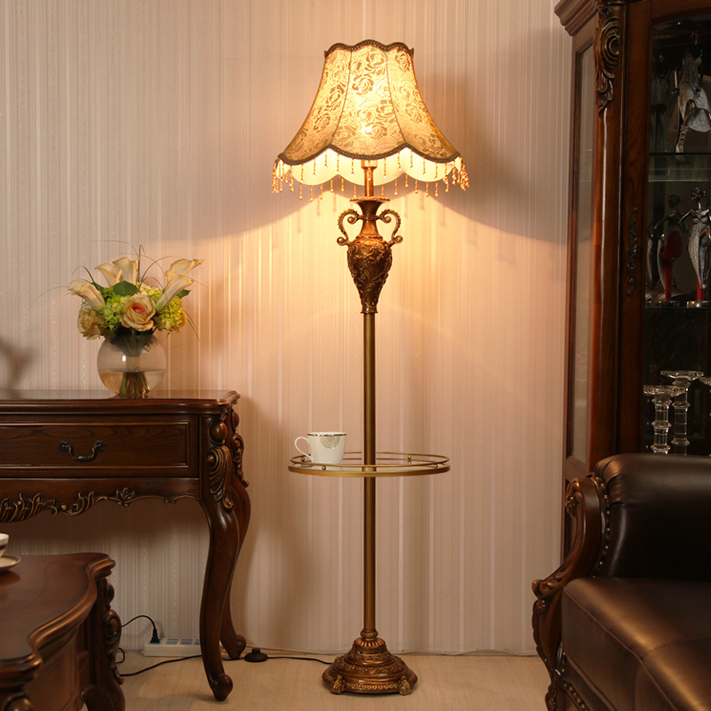欧式复古a落地灯客厅高级感大气沙发角落创意装饰卧室床头立式台