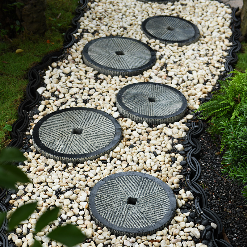 户外庭院路径石汀步石p地面板花园铺路石地砖脚踏石院子垫脚踏步