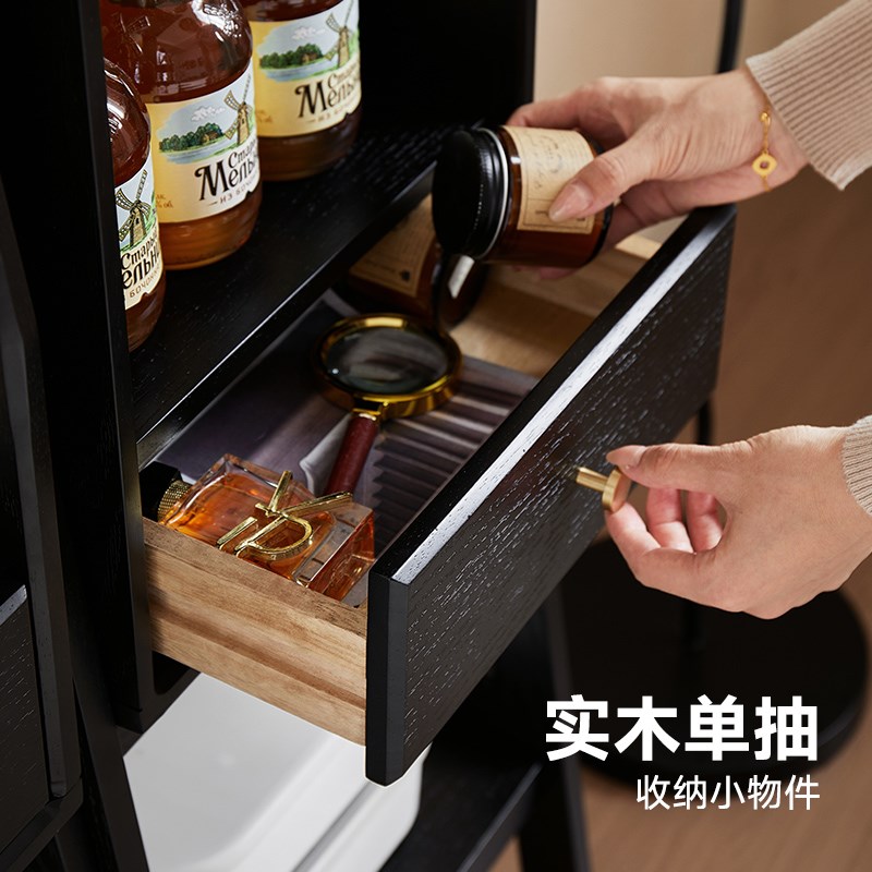 实木书架落地置物架客厅展示架书房墙角小书柜创意边柜Z床头储物