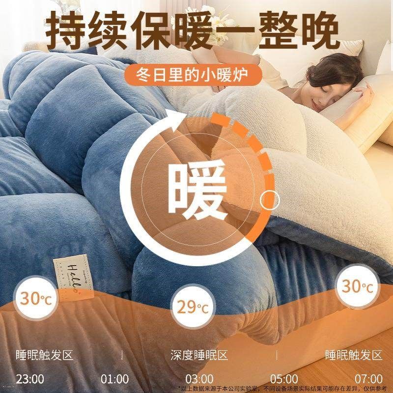 羊羔绒被子2025新款冬季棉被被芯冬天单人宿舍秋冬被加厚保暖10斤,床上用品,化纤被,淘宝优惠券,粉丝福利购,淘宝优惠卷