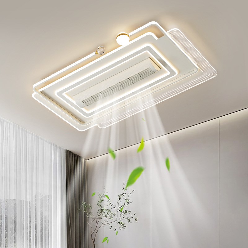 客厅灯无叶风扇灯简约o2024年新款多功能全光谱客厅卧室灯中山灯