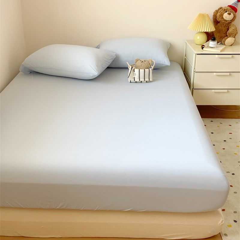 梨梦ins简约纯色百搭夏季凉感床笠三件套双人1.5/1.8米床垫床包,床上用品,床笠,淘宝优惠券,粉丝福利购,淘宝优惠卷