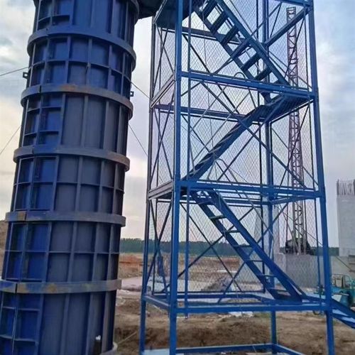 定制安全梯笼爬梯基坑桥梁施工安全梯笼人行上下通道盖梁操作平台