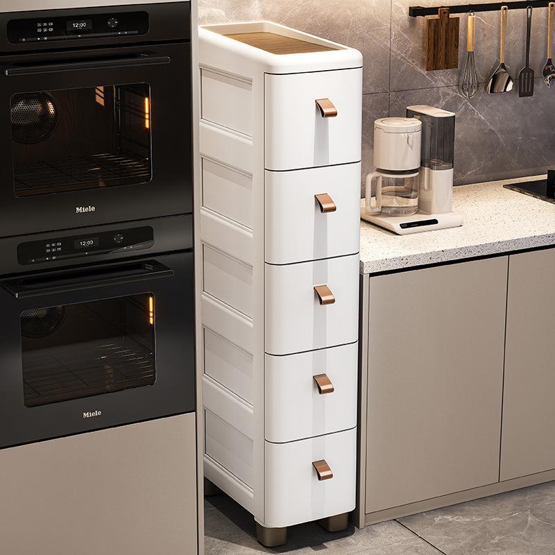 18/25/3h0cm缝隙窄边柜夹缝抽屉式收纳柜厨房置物架可移动多层柜