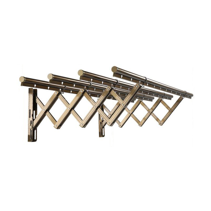 香槟银色3/4杆1k.5/2/2.5/3/3.5米铝合金阳台外飘晾衣架推拉晒衣