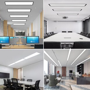 定制办公室天花板嵌入式弹簧卡扣长条灯石膏板条形暗装led平板灯