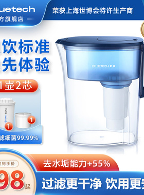 聚蓝牌HS-527N型净水器bluetech家用直饮过滤水壶1壶1芯3.5L 三代