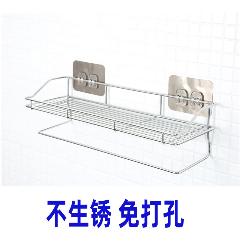 卫生间不锈钢厨i房置物架壁挂转角收纳架墙上免打孔浴室三角架洗