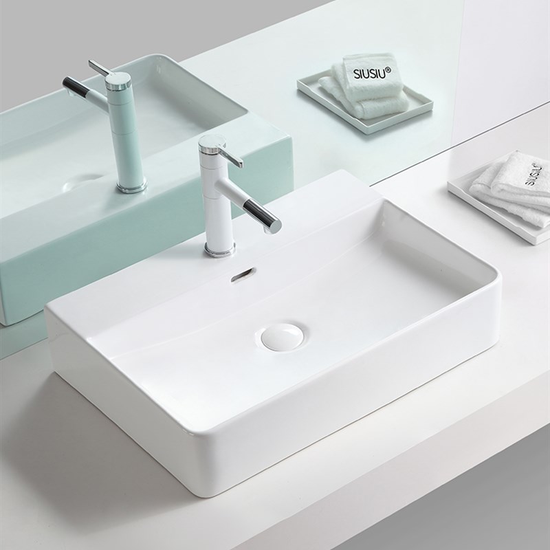 大号60cm洗手盆陶瓷台上盆长方形椭圆形洗脸盆洗漱台盆洗面盆水池