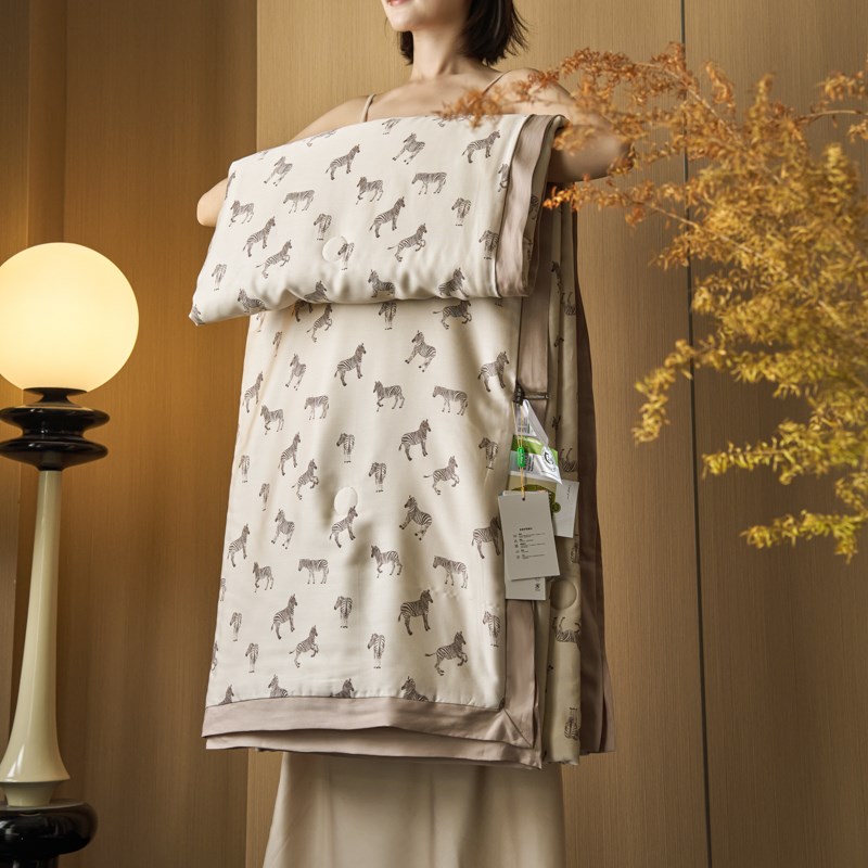 2024新款莱赛尔天丝夏被凉感裸睡丝滑夏凉被空调被夏被四件套