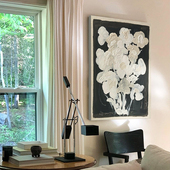 饰画客厅抽象晶瓷纯手工 赤贫风玄关挂画装 颐画微喷晶瓷 柠栀