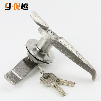 MS308-3不锈钢把手锁机箱柜门通用加防水盖户外防雨配电柜执手锁