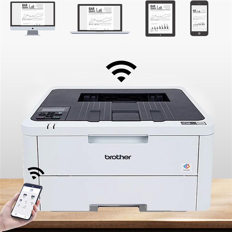 兄弟彩色激光打印机HL-L3228CDW A4高速双面无线网络打印商用办公