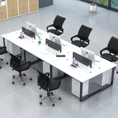 职员办公桌员工办公室家具46四六人工位卡座现代简约电脑桌椅组合
