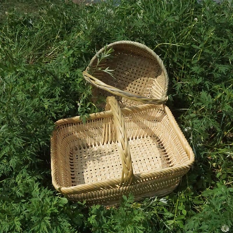 贵州纯手工竹编农家提篮水果篮菜篮收纳手提竹篮家用篮子