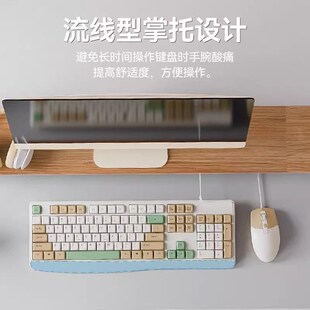 键盘台式电脑通用女生办公打字手感好薄膜静音无声笔记本办公专用