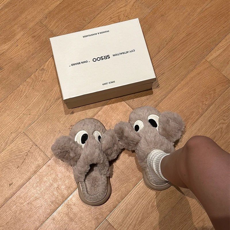 大眼睛卡通狗可爱女士棉鞋室内包头休闲居家用防滑软底棉拖鞋女,居家布艺,居家棉拖/棉鞋,淘宝优惠券,粉丝福利购,淘宝优惠卷