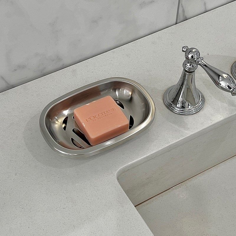 家用304不锈钢肥皂盒皂碟洁面皂盒可G滤水双层香皂盒子浴室卫生间