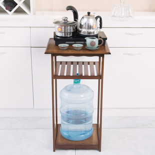 楠竹放水桶置物架烧水壶上水壶茶具架实木花架办公室打印饮水机架