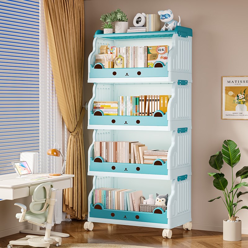 置物架学生书架h零食小推车收纳架客厅宿舍多层落地整理架移动储